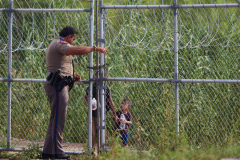 Migrants cross U.S.-Mexico border at Eagle Pass