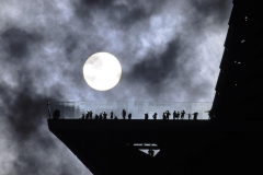 The Sun Passes Behind the EdgeNYC Observation Deck in New York City