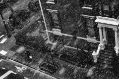 A snow squall blows through Brooklyn on Saturday, Feb 19, 2022.