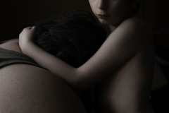 Danielle Alaimo buries her head into her disabled son, Malcolm, as she tries to get him ready for the day in Rochester, NY on 12.11.22. Malcolm was born with a uniquely severe case of Congenital Cytomegalovirus (CMV) that has contributed to his Cerebral Palsy, Autism, and 33 sedated procedures, which includes a hemispherectomy.
