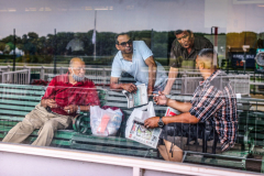 Race fans gather at Belmont Park in Elmont for the 154th running of the Belmont Stakes on the afternoon of June 11, 2022.