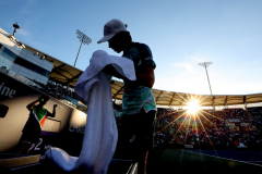 2022 US OPENAlex de Minaur of Australia towels off during his men's singles match against Pablo Carreno Busta at the 2022 US Open, Friday, Sep. 2, 2022 in Flushing, NY.