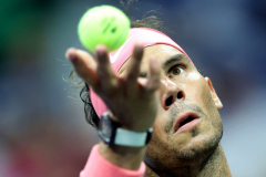 2022 US OPENRafael Nadal of Spain serves to Fabio Fognini during their men's singles match at the 2022 US Open, Thursday, Sep. 1, 2022 in Flushing, NY.