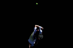 2022 US OPENAndy Murray of Great Britain serves to Matteo Berrettini during their men's singles match at the 2022 US Open, Friday, Sep. 2, 2022 in Flushing, NY. (Brad Penner/USTA)