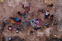 Migrants detained after crossing U.S.-Mexico Border