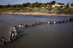 Migrants detained after crossing U.S.-Mexico Border