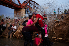 Migrants detained after crossing U.S.-Mexico Border