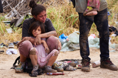 Migrants detained after crossing U.S.-Mexico Border