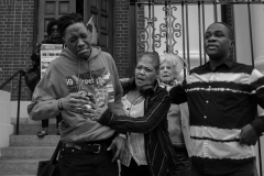 Family and friends react as the funeral for Jordan Neely is held at Mount Neboh Baptist Church, Manhattan, New York, United States. 19 May 2023.