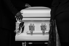 Jordan Neely’s casket is taken in to Mount Neboh Baptist Church for his funeral in Manhattan, New York, United States. 19 May 2023.