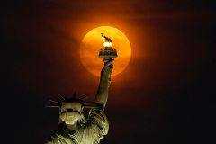 Moonrise in New York City