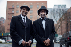 Twin morticians Melvin, left, and Marvin Morgan were ready to retire in their Queens neighborhood of Lefrak City after serving the city for 23 years, March 23, 2023.