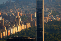 Central Park West at Sunrise in New York City