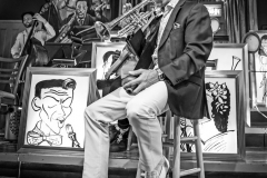 A portrait series of Jazz musicians practicing their craft at Long Island’s Jazz Loft in Stony Brook. -Jazz musician, President and Founder of the Jazz Loft,  Tom Manuel performs on Trumpet during the Wednesday night open jam session at the Jazz Loft in Stony Brook on the evening of June 26, 2024.