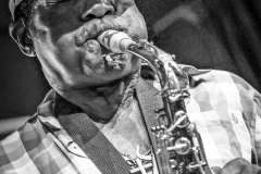 Jazz musician Sterling Bailey performs during the Wednesday night open jam session at the Jazz Loft in Stony Brook on the evening of June 26, 2024.