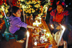 Day of the Dead in Oaxaca, Mexico is a joyful celebration of deceased loved ones that involves vibrant decorations, music, and community. The holiday is celebrated in Oaxaca City