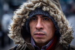 Immigratant Julio Zambrano waits outside the immigration office on Wednesday, Jan. 31, 2024.  Julio Zambrano was turned away at immigration Tuesday despite being more than a half hour early for his appointment.