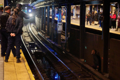 NYPD officers rescue man stuck on the third-rail on the Port Authority subway tracks