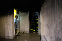 FDNY inspecting the damage from a fire where ten individuals were injured, two critically, on the third floor of a six story residential building at 1166 Grand Concourse in the Bronx, Nov. 4, 2025.