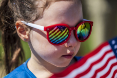 Kelsey Eggert, 5, during today’s Annual Independence Day parade in Massapequa Park, Friday July 4, 2025.