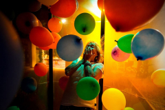Beverly “Cookie” Grant reacts to the Fanflashtic experience, an operational replica of one constructed at the Woodstock Music and Art Fair, at the Museum At Bethel Woods, Friday, June 14, 2024, in Bethel, N.Y. Grant returned to Woodstock for the first time since 1969.