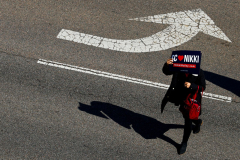A woman leaves a campaign event for Republican Presidential hopeful and former United States Ambassador to the United Nations Nikki Haley, Thursday, February 21, 2024, in North Augusta, S.C.