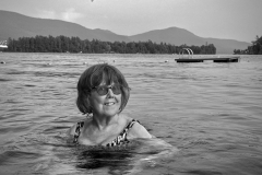 Mary Ellen Bartus swims in Lake George for the last time at Carey’s Lakeside Cottages in Bolton Landing, New York on August 8, 2025. (300 photo)