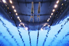 SINGAPORE, SINGAPORE - JULY 23: (EDITORS NOTE: Image was captured using an underwater robotic camera.) Tiziana Bonucci and Maria Carasatorre of Team Argentina compete in the Women's Duet Free Preliminaries on day 13 of the Singapore 2025 World Aquatics Championships at World Aquatics Championships Arena on July 23, 2025 in Singapore.