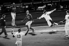 3rd Place: Robert Sabo – New Post Independent – Diamonds of the City - New York baseball in 2025 delivers high drama, unforgettable moments, and electrifying play. From walk-off heroics and inside-the-park thrills to dazzling defensive plays and iconic celebrations, the city’s MLB teams—anchored by the Yankees and Mets—keep fans on the edge of their seats at Yankee Stadium and Citi Field. New York Yankees pitcher Carlos Rodón (55) stretches toward first base in a motion reminiscent of a well-choreographed ballet but arrives late on a 3–1 play, allowing Milwaukee Brewers outfielder Sal Frelick (10) to reach safely during the fourth inning of the Yankees’ 2025 Opening Day game Thursday, March 27, 2025, at Yankee Stadium in the Bronx, NY.