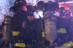 Firefighters rescued a man Wednesday morning while battling artic temperatures, frozen hydrants and low water pressure during a three alarm fire at 1005 East 38 Street on January 22, 2025.