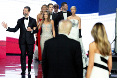 WASHINGTON, DC, January 20th, 2025:  President Trump and First Lady Melaina Trump watch the President’s children and their spouses arrive at the Liberty Ball during his Inauguration.