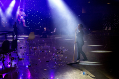 WASHINGTON, DC, January 21st, 2025: After the Liberty Ball marking the inauguration of American President Donald Trump, maintenance workers begin clearing trash from the floor of the Washington Convention Center. Days later, Trump followed through on his campaign threats, ordering federal raids aimed at deporting immigrants.